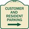 Signmission Reserved Parking Customer and Visitor Parking Heavy-Gauge Aluminum Sign, 18" x 18", TG-1818-23052 A-DES-TG-1818-23052 - alternate 1